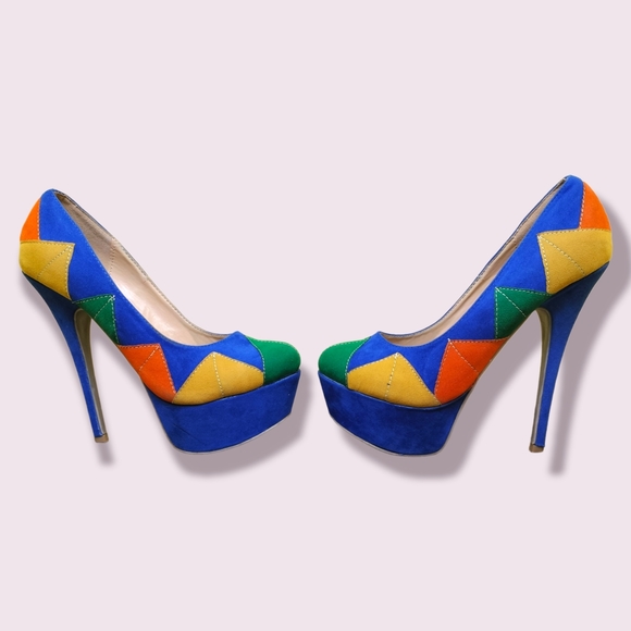 Alba 90s vibes colorblock heels - Picture 3 of 6